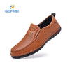 Lässige Slip-On-Lederschuhe mit weicher Sohle für Herren W122