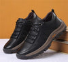 Lässige Herrenschuhe aus Leder mit guter Fußgewölbeunterstützung und rutschfester, atmungsaktiver Outdoor-Wanderschuhe-W089