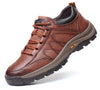 Lässige Herrenschuhe aus Leder mit guter Fußgewölbeunterstützung und rutschfester, atmungsaktiver Outdoor-Wanderschuhe-W089