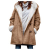 🎁Neujahrsverkauf 2025!❄️Warme Wintermäntel für Damen - Fleecegefütterte Jacken mit Knöpfen und Kapuze-(BC75)