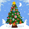 DIY-Beleuchteter Filz-Weihnachtsbaum-Set mit Schneemann-Adventskalender